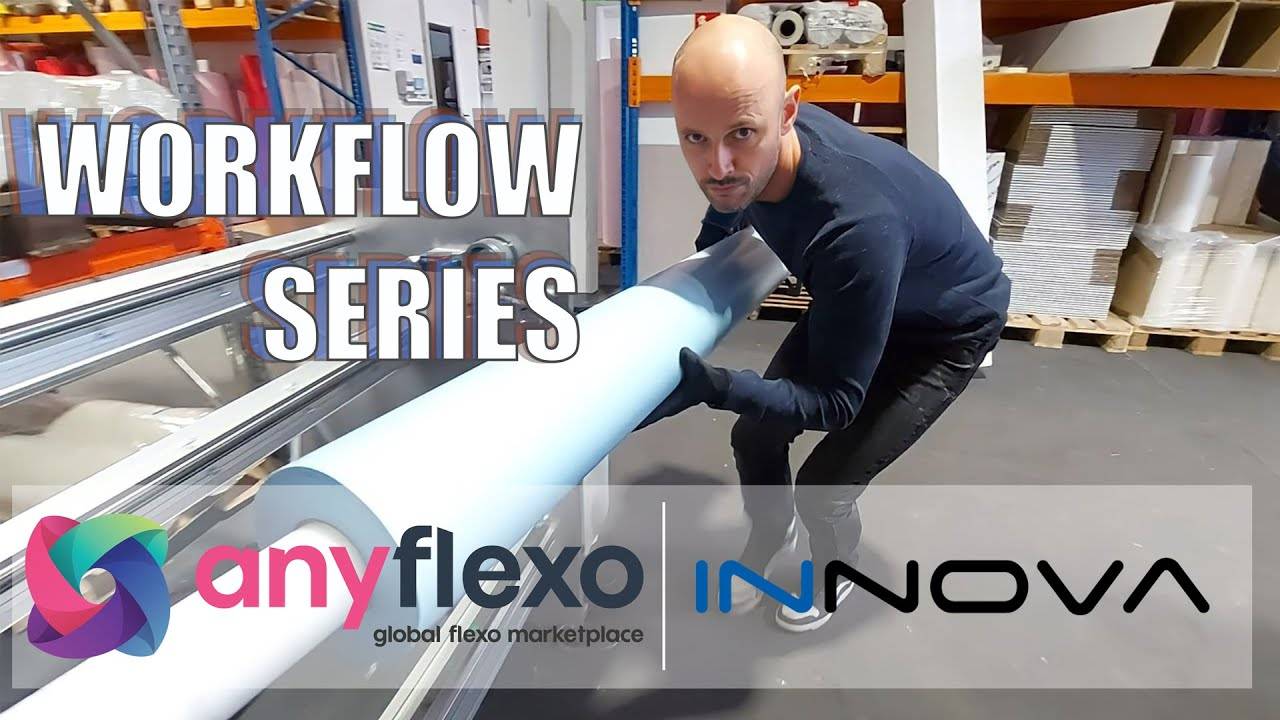 Flexo plate mounting tape conversion